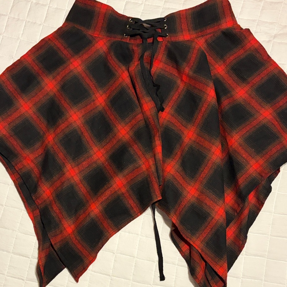 Plaid Red and Black Women's Skirt